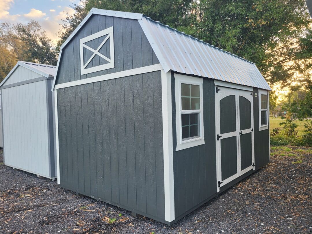 10x16 side lofted barn