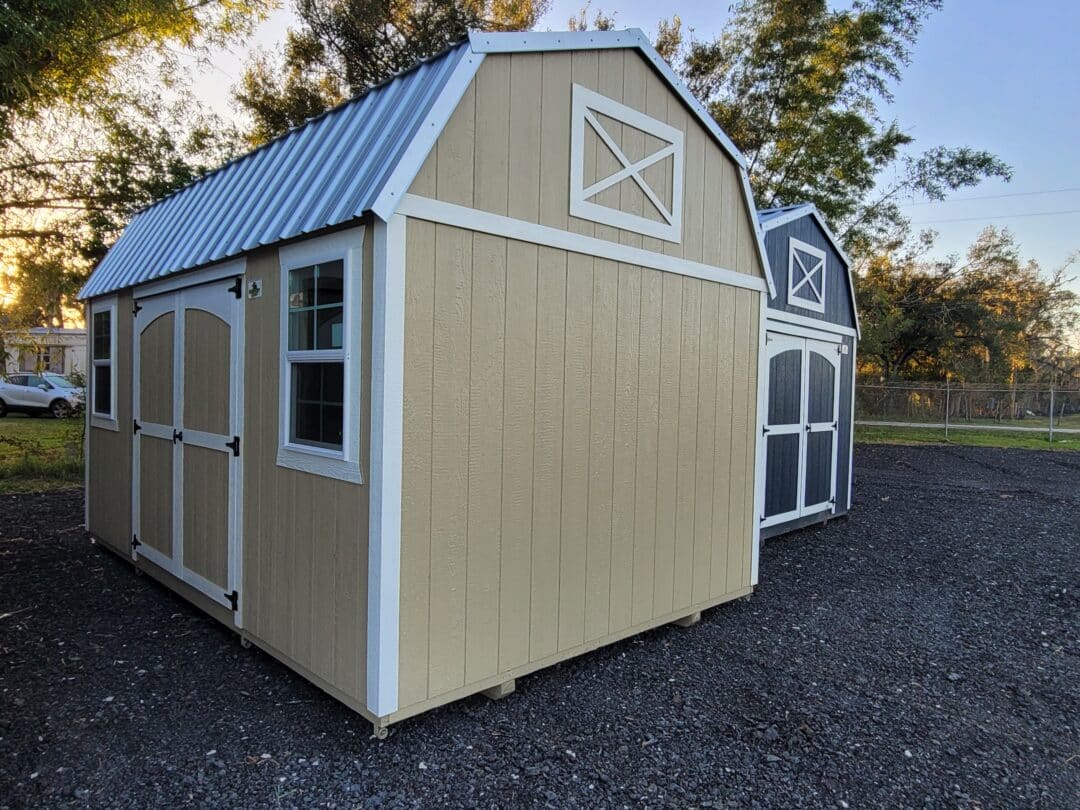 10x16 side lofted barn