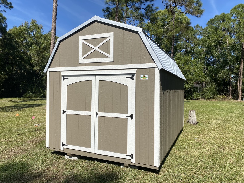 a light brown 10x16 barn shed in florida