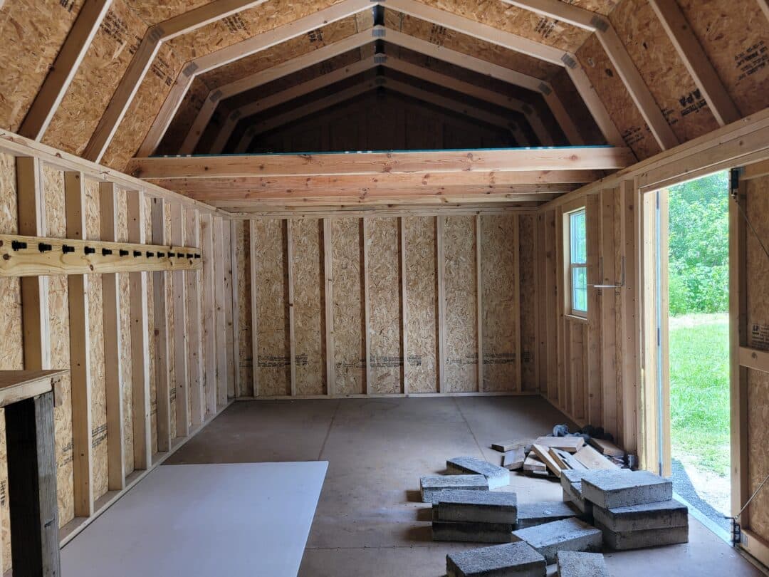 12x24 side lofted barn