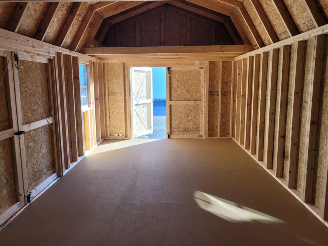 12x24 side lofted barn