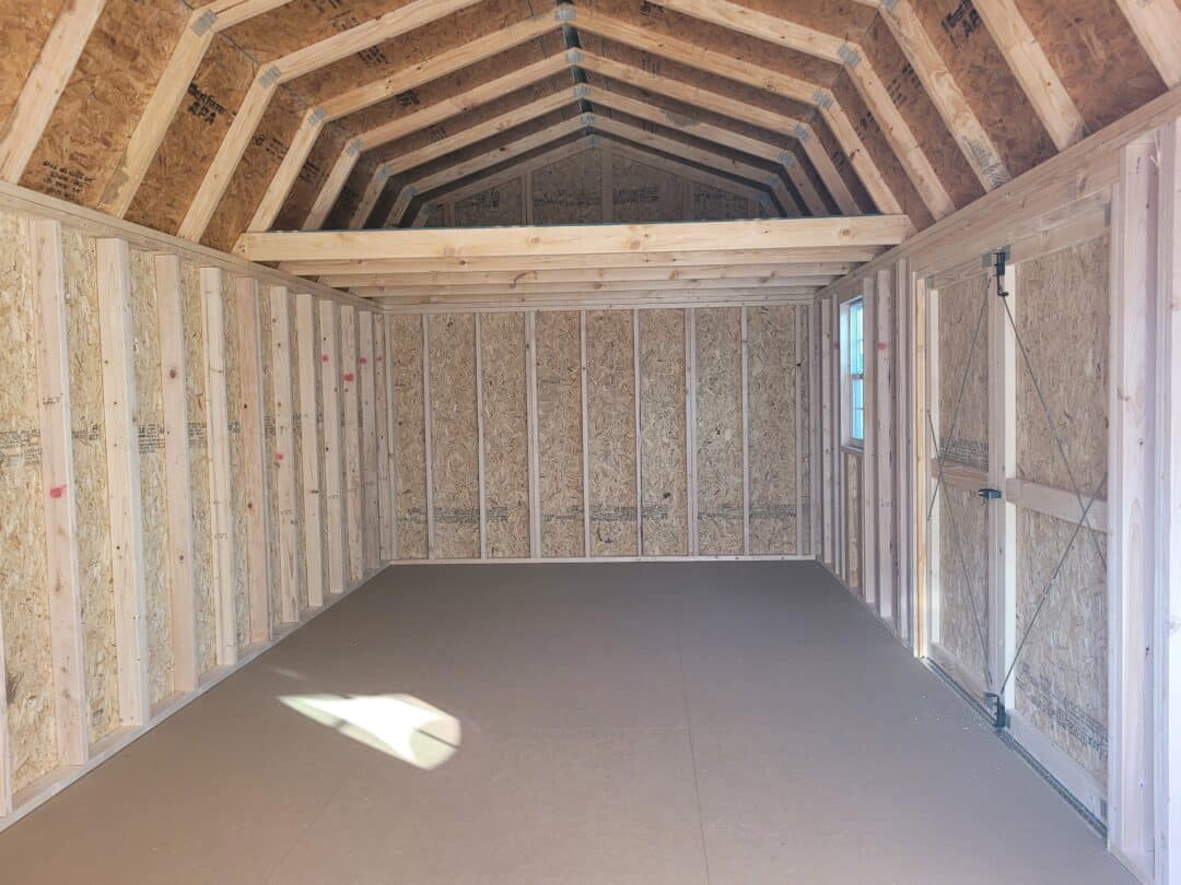 12x24 side lofted barn