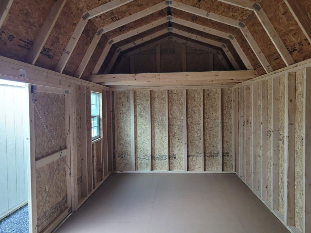 10x20 side lofted barn