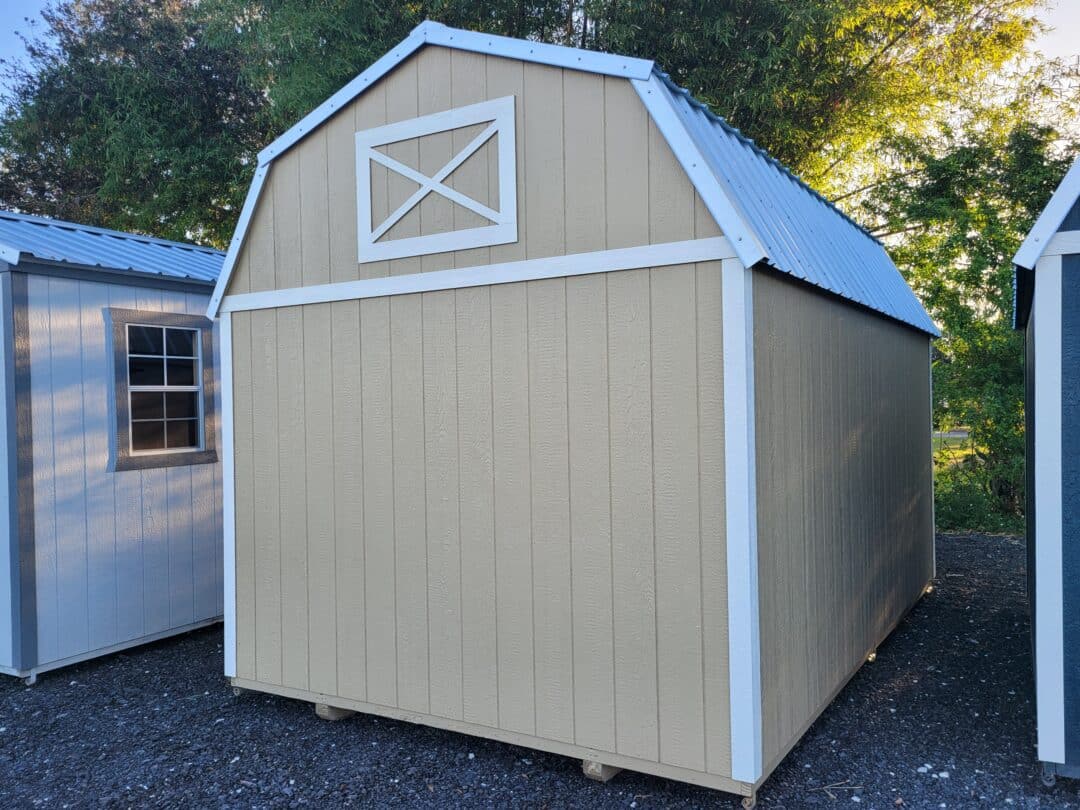 10x16 side lofted barn