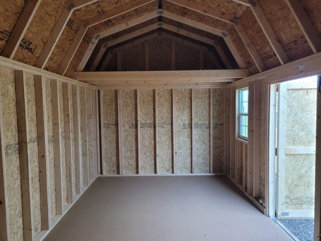 10x20 side lofted barn