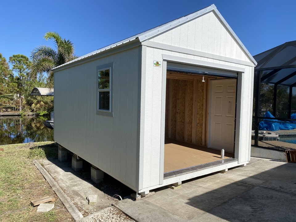 white garage shed in port orange fl